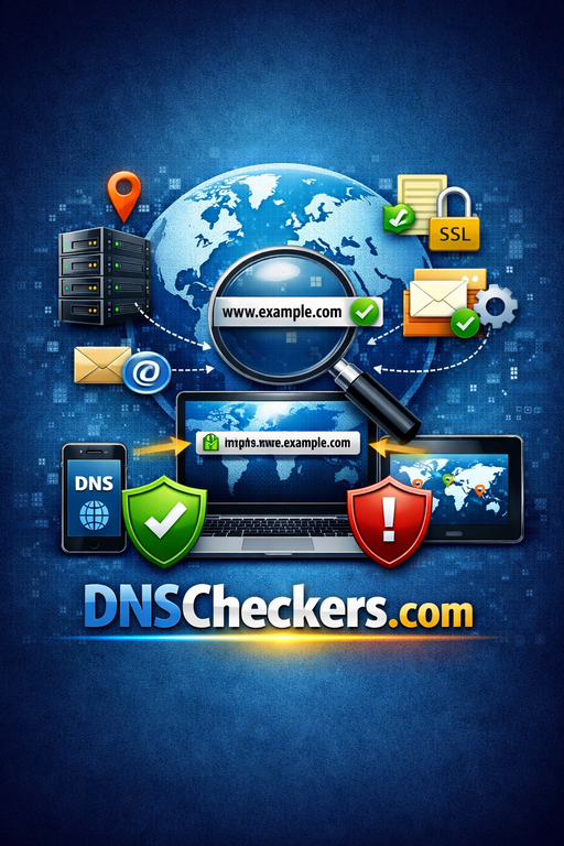 Global DNS propagation map showing updated and cached DNS records across worldwide servers